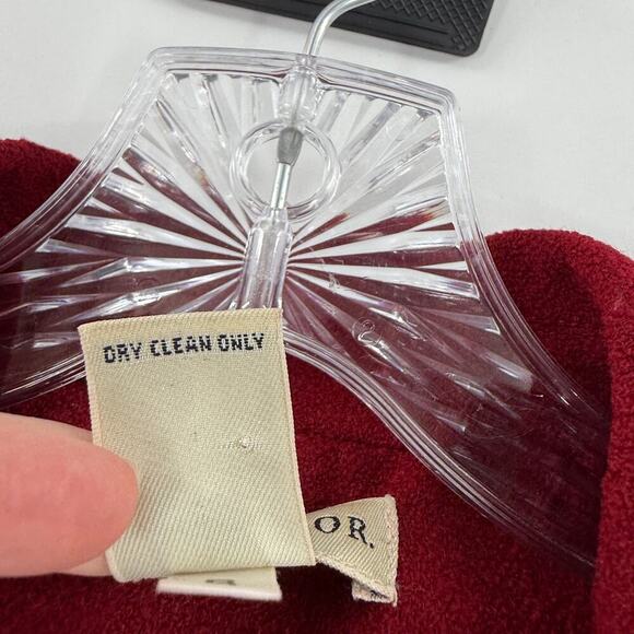 Ann Taylor Women's Red Wool Button Up Long Sleeve Jacket Size 4 - Picture 6 of 10